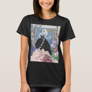 T-shirt Femme élégante bleue Robe florale Chic