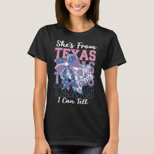 T-shirt Femme Elle vient du Texas, je peux le dire Rétro V