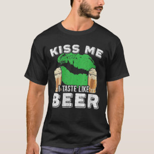 T-shirt Femme Embrassez-Moi Je Goûte Comme Bière Saint-Pat