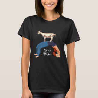 T-shirt Femme en posture de yoga de chèvre fermière se pen
