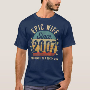 T-shirt Femme Épic Depuis 2007 15E Anniversaire Mariage Fu