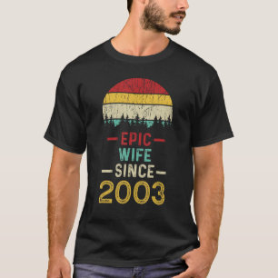 T-shirt Femme épopée depuis 2003 Couple 20e année Mariage