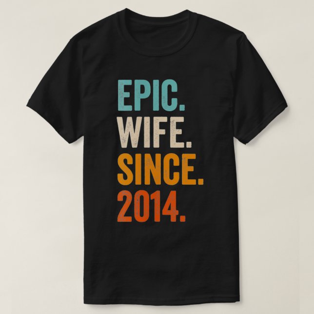 T-shirt Femme épopée femme depuis 2014 8ème mariage annive (Design devant)