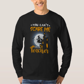 T-shirt Femme Épouvantable Halloween Balai Lune Sorcière E