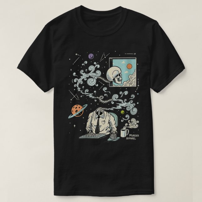 T-shirt Femme Espacement TDAH Skeleton VNeck (Design devant)