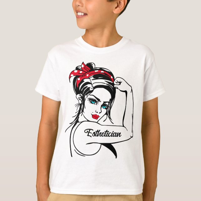 T-shirt Femme Esthétique Rosie Le Riveter Pin Up (Devant)
