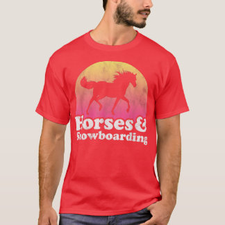 T-shirt Femme et snowboardeur Chevaux Femmes ou Filles Nei