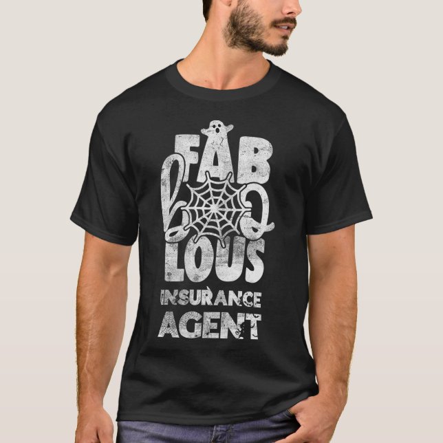 T-shirt Femme Fab Boo Lous Assurance Agent Cute Ghost Hal (Devant)