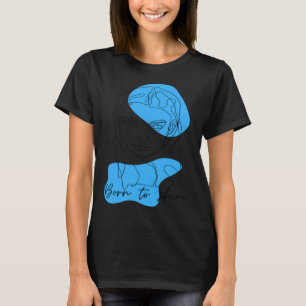 T-shirt Femme Face brillant ligne bohème minimaliste Motiv