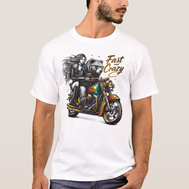 T-shirt Femme fatale sur deux roues (Devant)