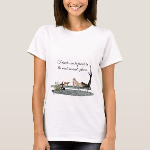 T-shirt femme femme de sirène sur la cale de batea