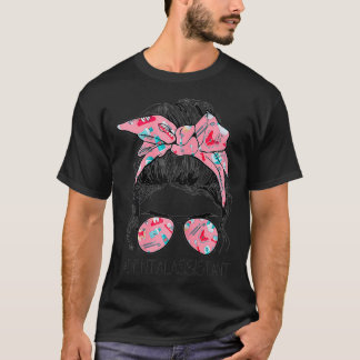 T-shirt Femme Femme Dentaire Vie Dentaire Messager Bun Che