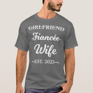 T-shirt Femme Fiancée mariée 2023 Fiançailles Co
