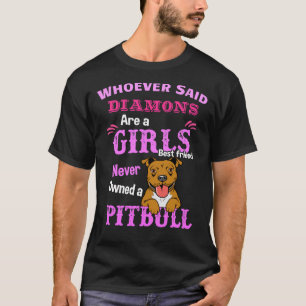 T-shirt Femme Filles Meilleur Ami Pitbull Pit Bull Lover