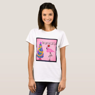 T-shirt femme Flamant rose de Santa Hat