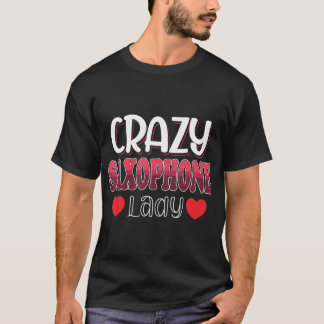 T-shirt Femme folle saxophone