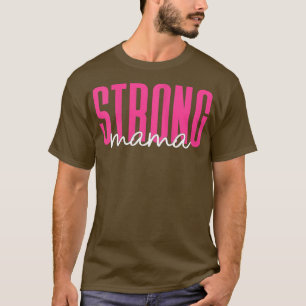 T-shirt Femme Forte Mama Maman Entraînement Gym Cadeau Pou