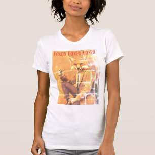 T-shirt Femme Fox vintage renversé