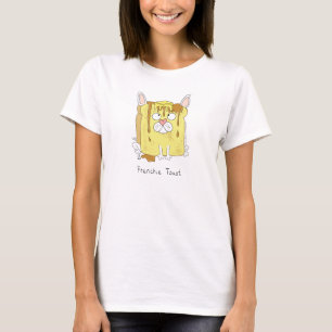 T-shirt femme française à la toast de French Bulld