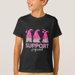 T-shirt Femme Fun Gnomes Soutien Squad Cancer du Sein Awar