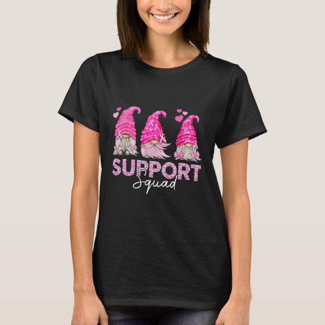 T-shirt Femme Fun Gnomes Soutien Squad Cancer du Sein Awar (Devant)