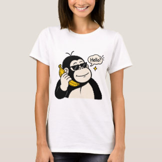 T-shirt femme Fun Gorilla Banana Phone