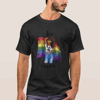 T-shirt Femme Gay Leo Queen Afro Black Woman Juillet Août
