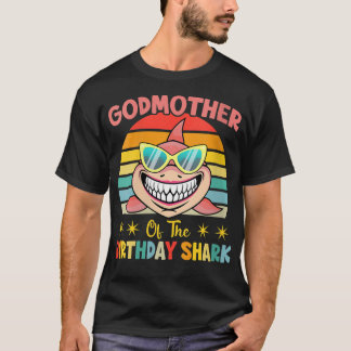 T-shirt Femme Godmère Du Requin Anniversaire Famille Birt