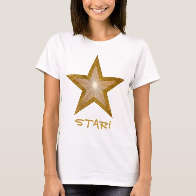 T-shirt femme "Gold" Star 'Star' blanc (Devant)