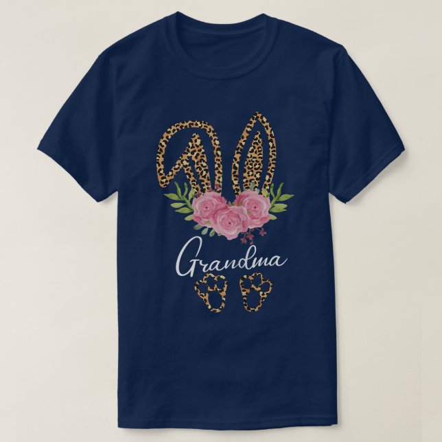 T-shirt Femme Grand-mère Bunny Oreilles Pâques Jour de Pâq (Design devant)