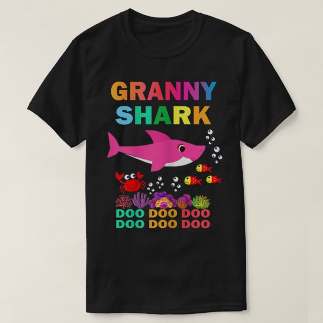 T-shirt Femme Granny Shark Shirt jumeler famille mère (Design devant)