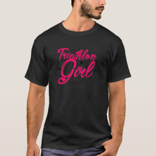 T-shirt Femme Graphiste Course Vélo Swim Triathlon Triathl