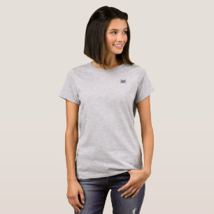 T-shirt femme gris crâne dans os