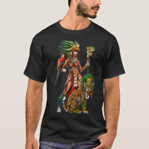 T-shirt Femme guerrière Aztec Jaguar