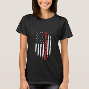 T-shirt Femme Hernia Surgery Survivante American Flag Reco