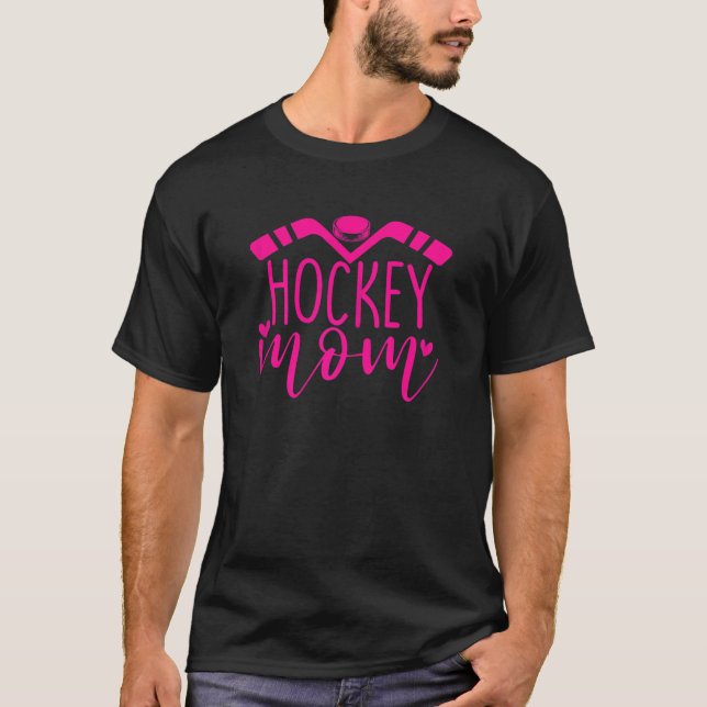 T-shirt Femme Hockey Maman Pour Joueuse De Hockey Sur Glac (Devant)