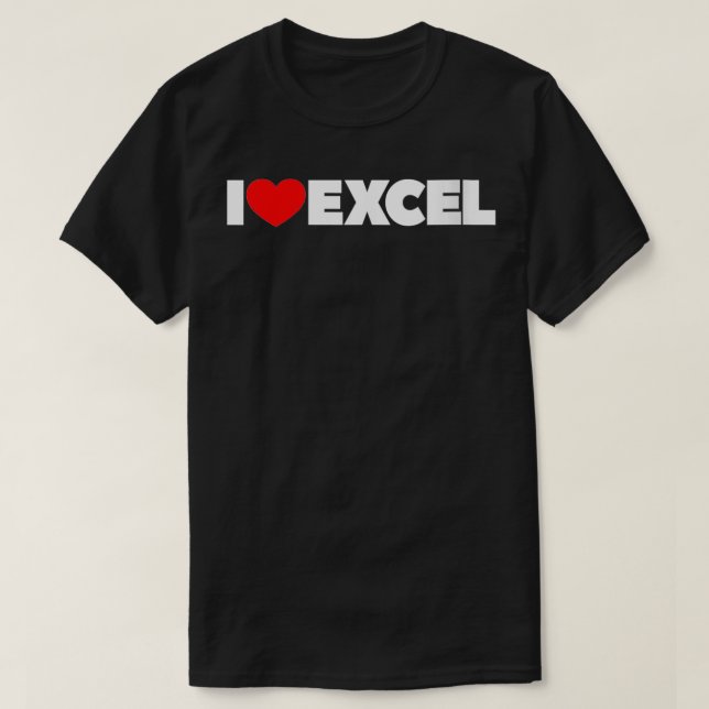 T-shirt Femme I Love Heart Excel VNeck (Design devant)
