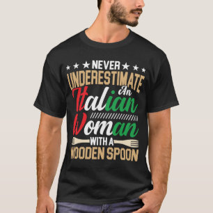 T-shirt Femme italienne avec une cuillère en bois maman it