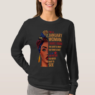 T-shirt Femme j'ai 3 visages Le calme et doux Le  et folle