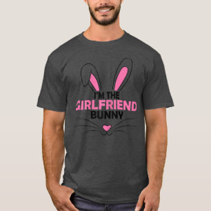 T-shirt Femme Je suis la petite amie Bunny Graphic mignonn