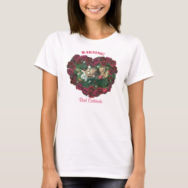 T-shirt Femme Jealous Cat (Devant)