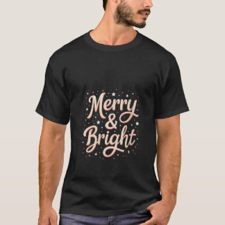 T-shirt Femme Joyeuse brillante typographie festive pour C