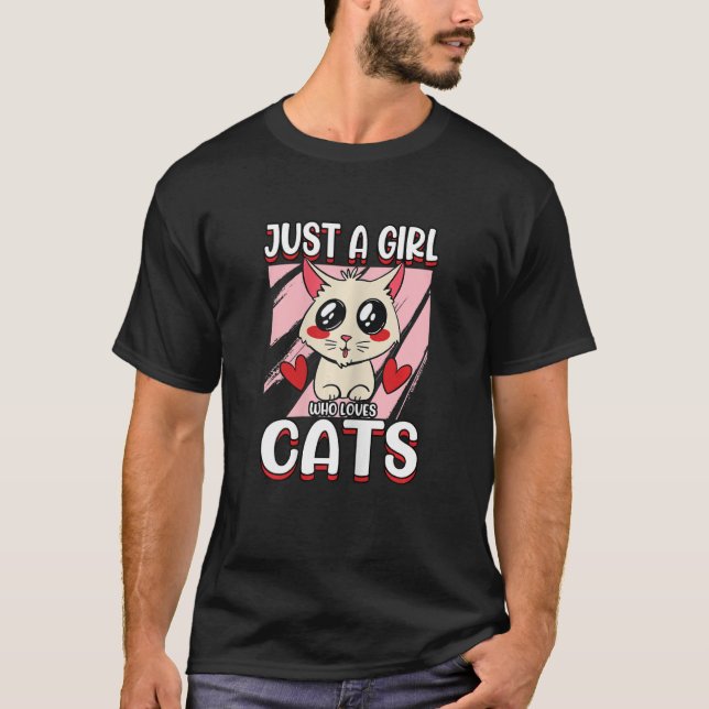 T-shirt Femme Juste Une Fille Qui Aime Chats Chat Aimer An (Devant)
