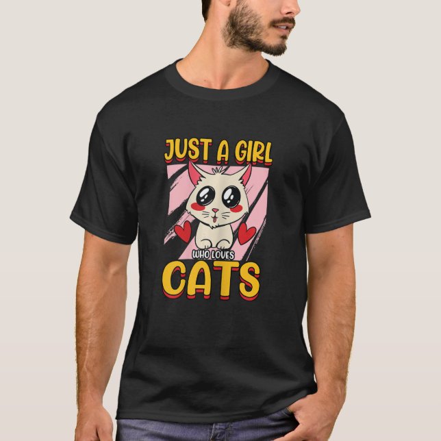 T-shirt Femme Juste Une Fille Qui Aime Chats Chat Aimer An (Devant)