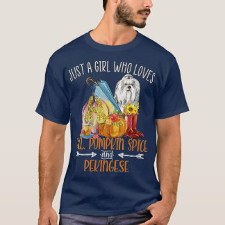 T-shirt Femme Juste Une Fille Qui Aime Chute Citrouille Ép