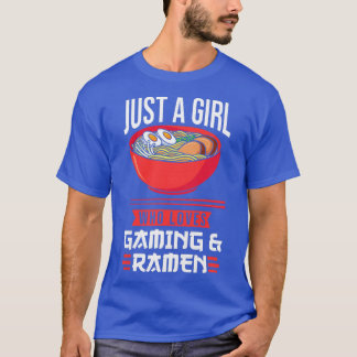 T-shirt Femme Juste Une Fille Qui Aime Jeu & Ramen Gamer