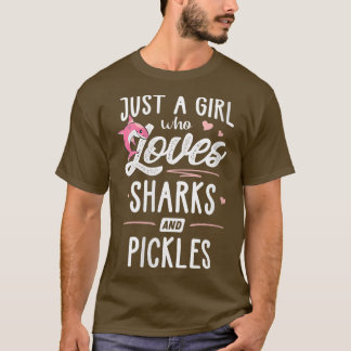 T-shirt Femme Juste Une Fille Qui Aime Les Requins Et Les