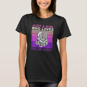 T-shirt Femme Juste Une Fille Qui Aime Roller Derby Pour U
