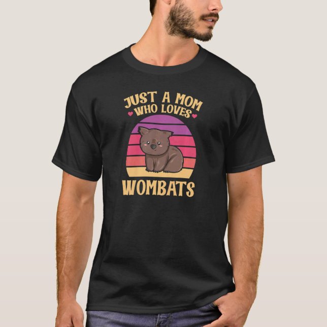 T-shirt Femme Juste Une Mère Qui Aime Wombats Cite Pour Un (Devant)
