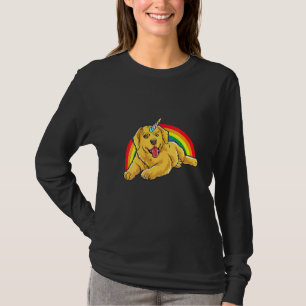 T-shirt Femme Labrador Golden Retriever I Log Chien Unicor